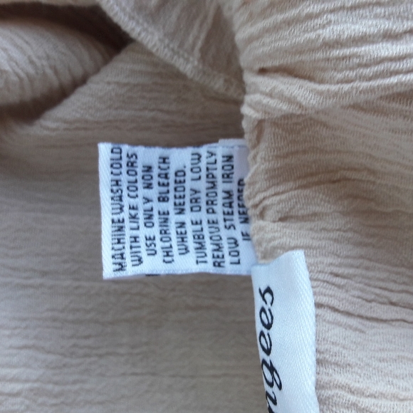 *3 / $10 - NWT Loungees Tank + Shorts Pajama Set 100% Cotton | Cream | Sz XL - Picture 5 of 5